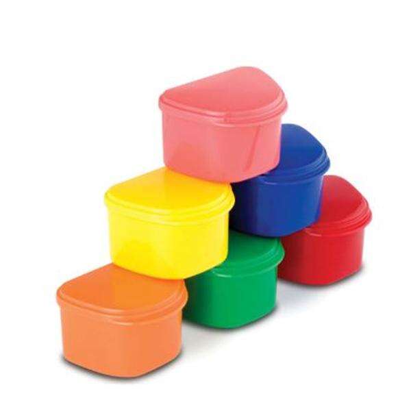 Container Denture Plastic Assorted 12/Package